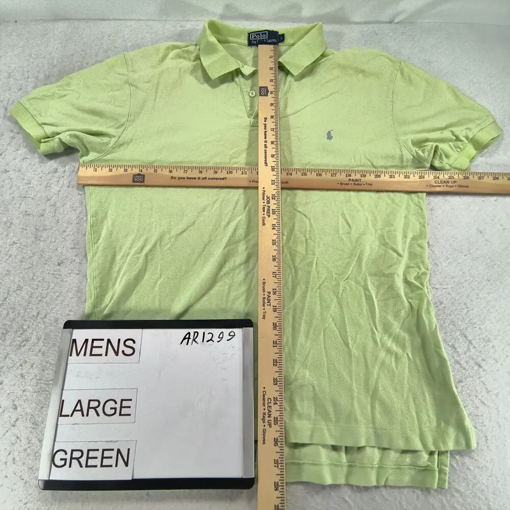 Polo by Ralph Lauren Short Sleeve Collared Polo Shirt Mens Size Large L Green